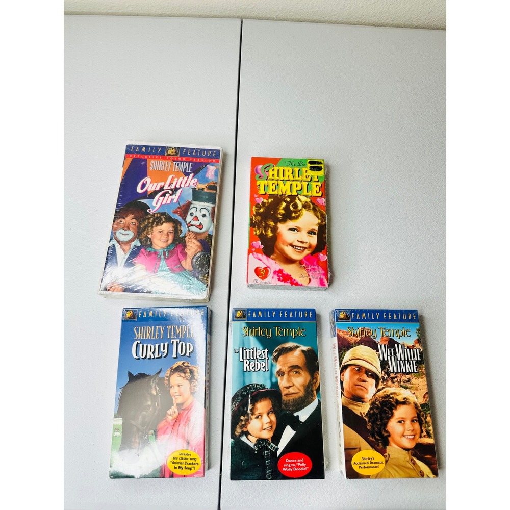 20th Century Fox Shirley Temple VHS Movie Set OS Multicolor New 5 Film Bundle